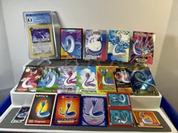 Pokemon Dragonair Lot Pokemon Lot of 26 Cards and Stickers CGC Slab - Image 1