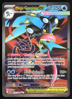 Pokemon TCG - Mega Greninja ex - 100/086 ME04: Chaos Rising Holo Ultra Rare NM - Image 1