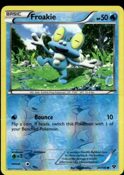 Pokemon Froakie 39/146 XY Base Set Reverse Holo Common LP - Image 1