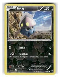 Inkay 75/146 Common XY Pokemon Reverse Holo Lightly Played - Image 1