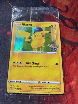2022 Pokemon GO Pikachu Holo Promo Card 028/078 New Sealed - Image 1