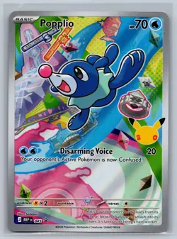 Popplio 045 Holo Promo ME: Mega Evolution Promo Pokemon Card A018-004 Near Mint - Image 1