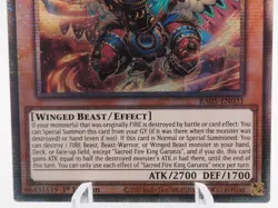 Sacred Fire King Garunix RA05-EN031 Starlight Rare 1st Edition YuGiOh TCG Card - Image 2