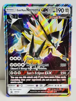 Dusk Mane Necrozma GX SM102 Holo Card Near Pokemon Card - Image 1