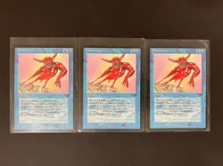 3 x BOOMERANG Legends MTG Magic the Gathering Vintage Blue 1994 - Image 1