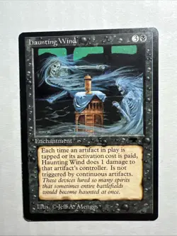MTG Antiquities Haunting Wind Very Light Play 1994 release - Image 1