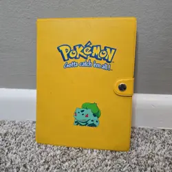 1999 Vintage Pokemon Yellow Bulbasaur Binder With 30 4-Pocket Plastic 120ct - Image 1