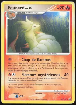 Carte Pokemon Feunard 36/127 Platine Francais - Image 1