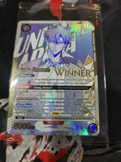 Bandai Union Arena Solo Leveling WINNER Sung Jinwoo Rare Battle 1st Place - Image 3