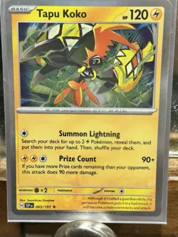 Tapu Koko ⚡ 065/191 Sv08: Surging Sparks Holo Rare Pokemon Card New NM - Image 1