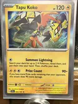 Tapu Koko ⚡ 065/191 Sv08: Surging Sparks Holo Rare Pokemon Card New NM - Image 2