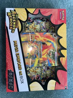 Pokemon Ascended Heroes Mega Emboar EX Box Sealed New Fast Shipping 🔥📦 - Image 1