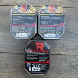 Pokemon Mega Charizard X & Y and Team Rocket’s Mewtwo Tins - Brand New & Sealed - Image 2