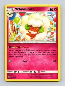 Whimsicott 144/236 Rare Unified Minds Pokemon Near Mint NM - Image 1