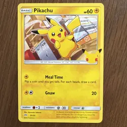 Pikachu 025/025 Promo McDonald's 25th Anniversary Promos Pokemon Normal NM - Image 1