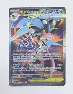 Pokemon TCG Mega Greninja ex 100/086 Me04: Chaos Rising Holo Ultra Rare MINT/NM - Image 1