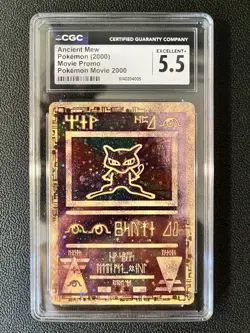 ANCIENT MEW HOLO - Pokemon Movie Promo (2000) - CGC 5.5 Excellent+ - Image 1