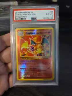 PSA 6 Charizard Reverse Holo 11/108 Pokemon XY Evolutions 2016 ENGLISH - Image 1
