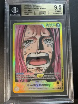 Jewelry Bonney Alt Art Leader 2025 One Piece OP13-100 BGS 9.5 Gem Mint - Image 1