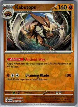 Kabutops 141/165 Reverse Holo SV: Scarlet & Violet 151 - Pokemon Card - NM - Image 1