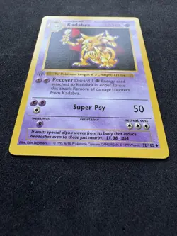 Pokemon Kadabra Card 32/102 1st Edition Base Set Shadowless - Image 2