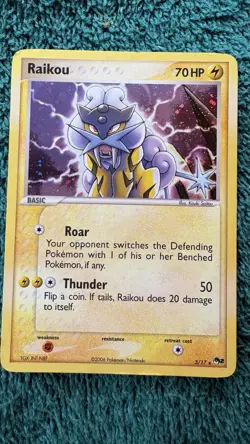 Raikou 3/17 Swirl POP Series Holo Rare Pokemon Card Series 2 Vintage 2006 ✔ - Image 1