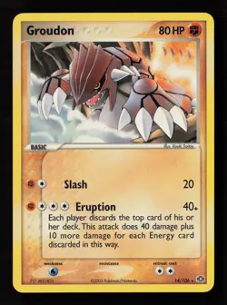 Groudon 14/106 Emerald Pokemon Card - Image 1