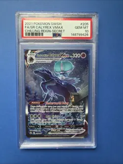 Pokemon PSA 10 Shadow Rider Calyrex VMAX 205/198 - Image 1