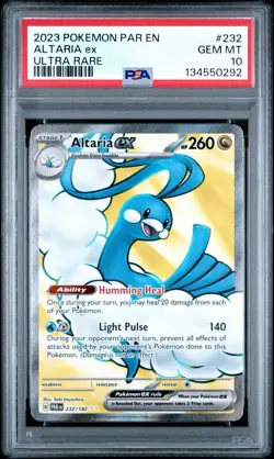 2023 Pokemon Par EN-Paradox Rift Altaria EX Ultra Rare #232 PSA 10 - Image 1