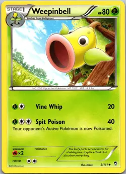 Weepinbell 2/111 Uncommon Furious Fists Pokemon Near Mint - Image 1