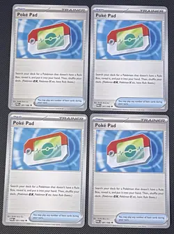 4x Poke Pad 081/088 Pokemon ME03: Perfect Order Playset X4 NM - Image 1
