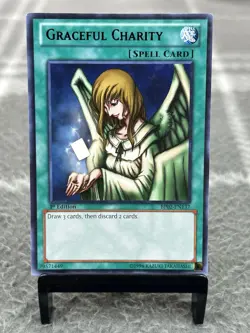 Yu-Gi-Oh! Graceful Charity BP02-EN137 1st Edition Rare Black Text - Image 1
