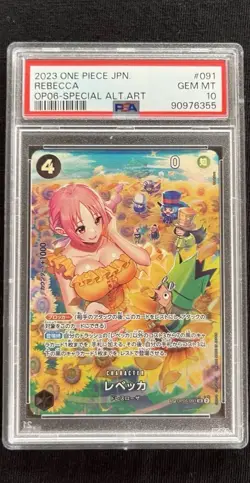 PSA 10 Rebecca SP Parallel Alt Art Japanese OP05-091 SR Wings Captain One Piece - Image 1