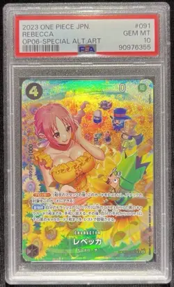 PSA 10 Rebecca SP Parallel Alt Art Japanese OP05-091 SR Wings Captain One Piece - Image 3