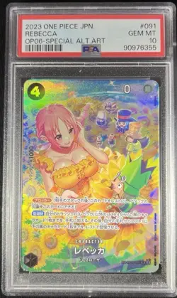 PSA 10 Rebecca SP Parallel Alt Art Japanese OP05-091 SR Wings Captain One Piece - Image 4