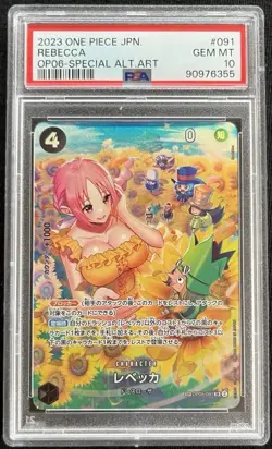 PSA 10 Rebecca SP Parallel Alt Art Japanese OP05-091 SR Wings Captain One Piece - Image 5
