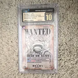 One Piece CCG Monkey D. Luffy OP09-119 Wanted Secret Rare SP CN CGC 10 - Image 1