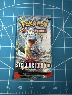 Pokemon Stellar Crown Booster Pack - 10 Cards / Pack - Random Art - SEALED - Image 1