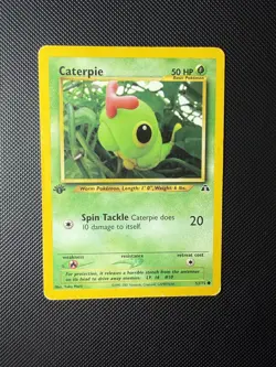 MP Caterpie 53/75 1st Edittion Neo Discovery Common Pokemon Card - Image 1