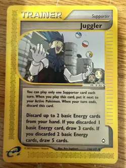 Pokemon Juggler Trainer Card Uncommon #126 of 147 Card is in Excellent Condition - Image 1