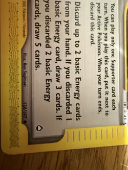Pokemon Juggler Trainer Card Uncommon #126 of 147 Card is in Excellent Condition - Image 5