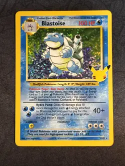 Blastoise 2/102 Celebrations: Classic Collection Holo Pokemon BM - Image 1