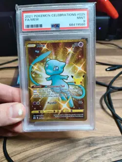 Pokemon TCG - Mew (Secret) Celebrations 025/025 Holo Secret Rare Gold PSA 9 - Image 1