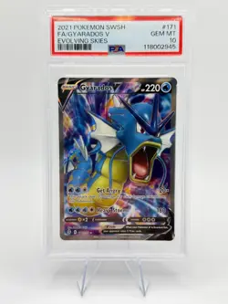2021 Pokemon SWSH07: Evolving Skies Gyarados V #171 | PSA 10 GEM MINT - Image 1