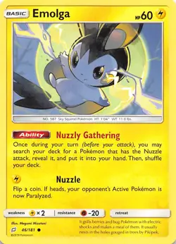 Emolga 46/181 SM Team Up Pokemon - Image 1