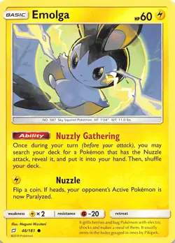 Emolga 46/181 SM Team Up Pokemon - Image 1