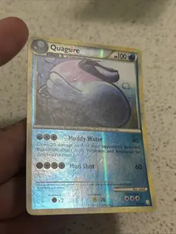 Pokemon Quagsire HeartGold SoulSilver Card 9/123 Holo Rare Reverse Holo Foil - Image 3