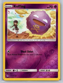 Koffing 73/214 Common Unbroken Bonds Pokemon Reverse Holo Near Mint - Image 1