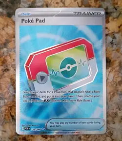 Pokemon Poke Pad Trainer Item Foil 113/088 Ultra Rare - Image 1