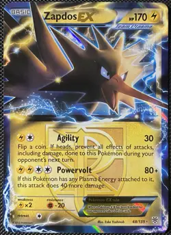 Zapdos EX (Team Plasma) 48/135 Plasma Storm Holo - Pokemon Card - Image 1